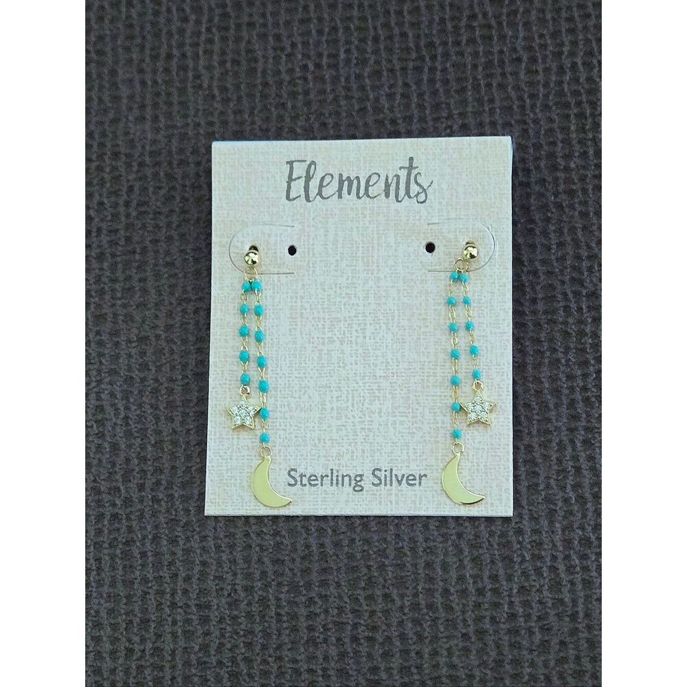 Elements Dangling Moon🌙 and Star⭐ Earrings